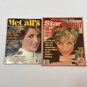 Vintage Princess Di Magazine Covers McCall’s and Star